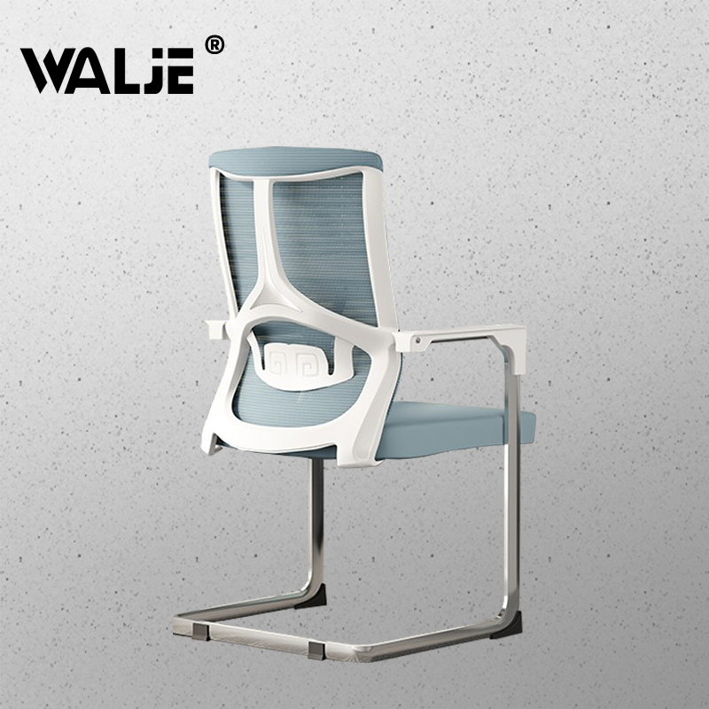 walje000219办公椅弓形职员椅接待洽谈型电脑椅