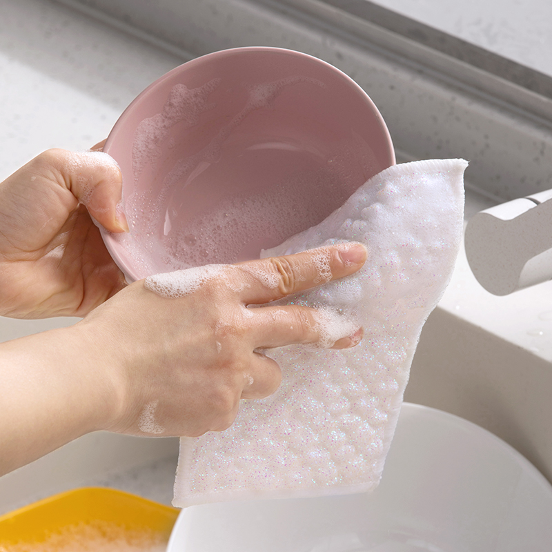 茶花 彩丝泡泡洗碗巾(2片装) 2片/套高清大图