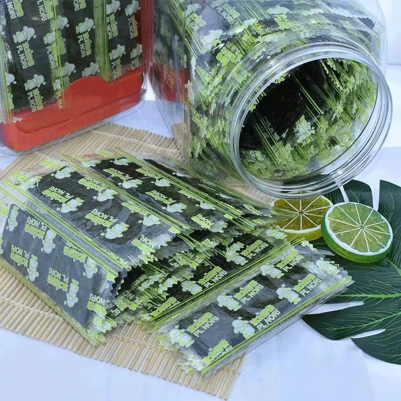 波力 原味海苔 100g +蔓越莓夹心脆 96g(约148包)桶装 儿童即食零寿司紫菜拌饭
