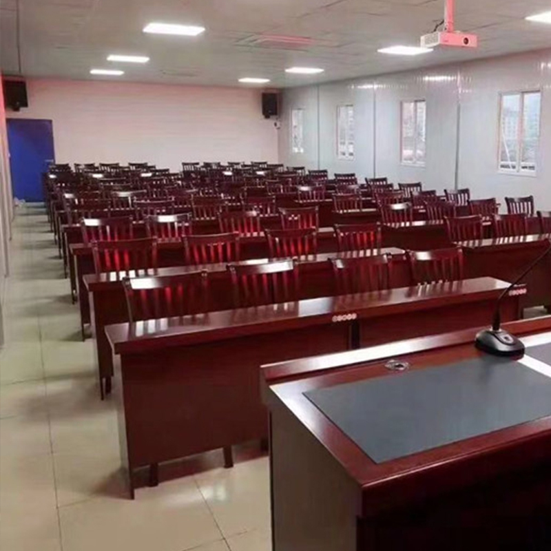 [一鹏]会议条桌 木皮油漆长条桌条形党员会议室培训办公桌 1200*400*750mm 油漆
