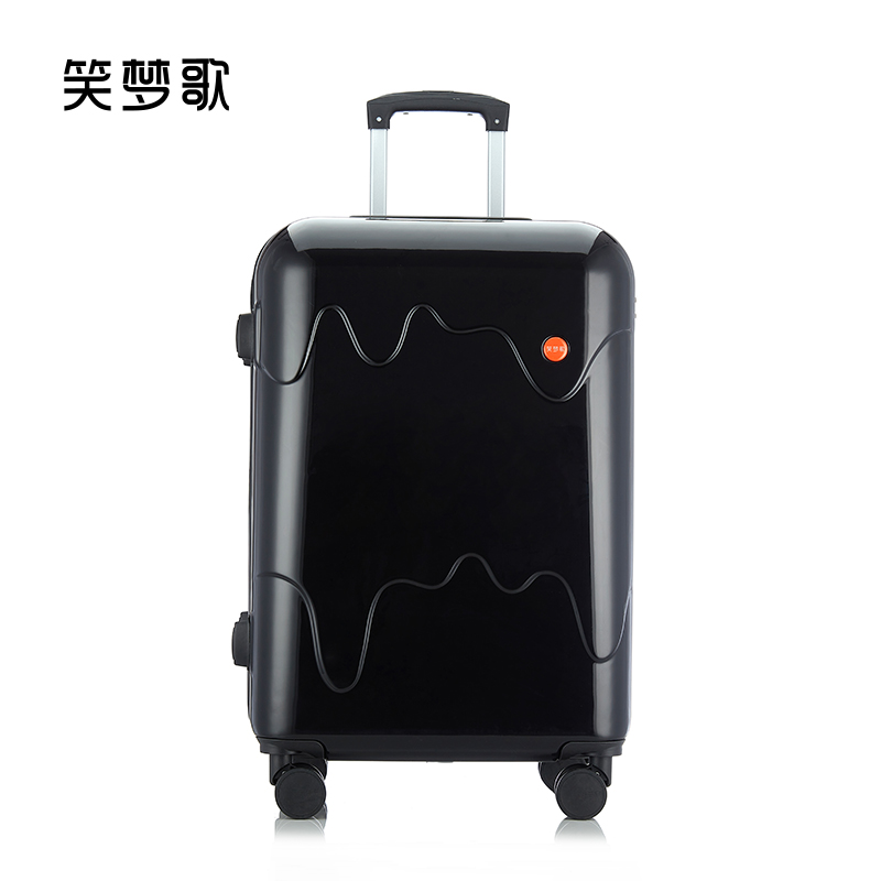 笑梦歌向溶化的雪糕许个愿行李箱MG2011暗夜黑 登机箱拉杆箱旅行行李箱20寸