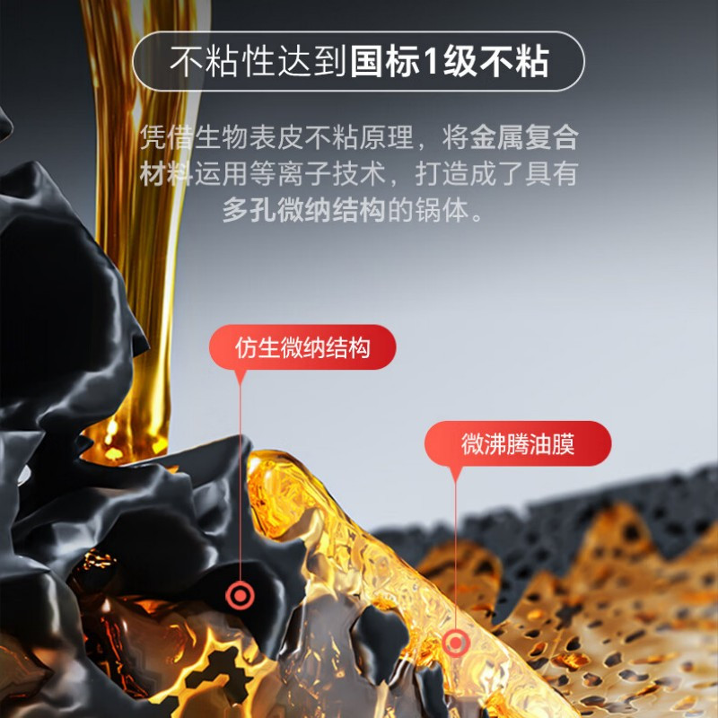 三禾0涂层不粘微纳炒锅32CM LC32S14高清大图