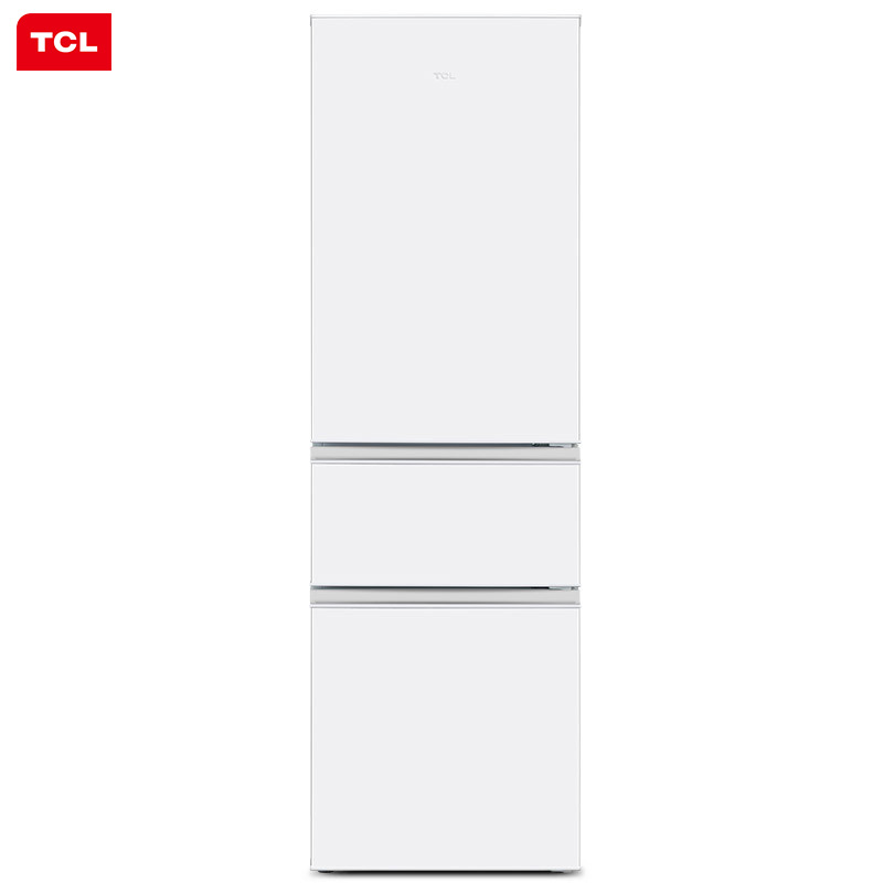 TCL 200升三门冰箱 三门三温区中门软冷冻 节能静音租房宿舍小户型冰箱 家用保鲜电冰箱 R200L1-CZ芭蕾白