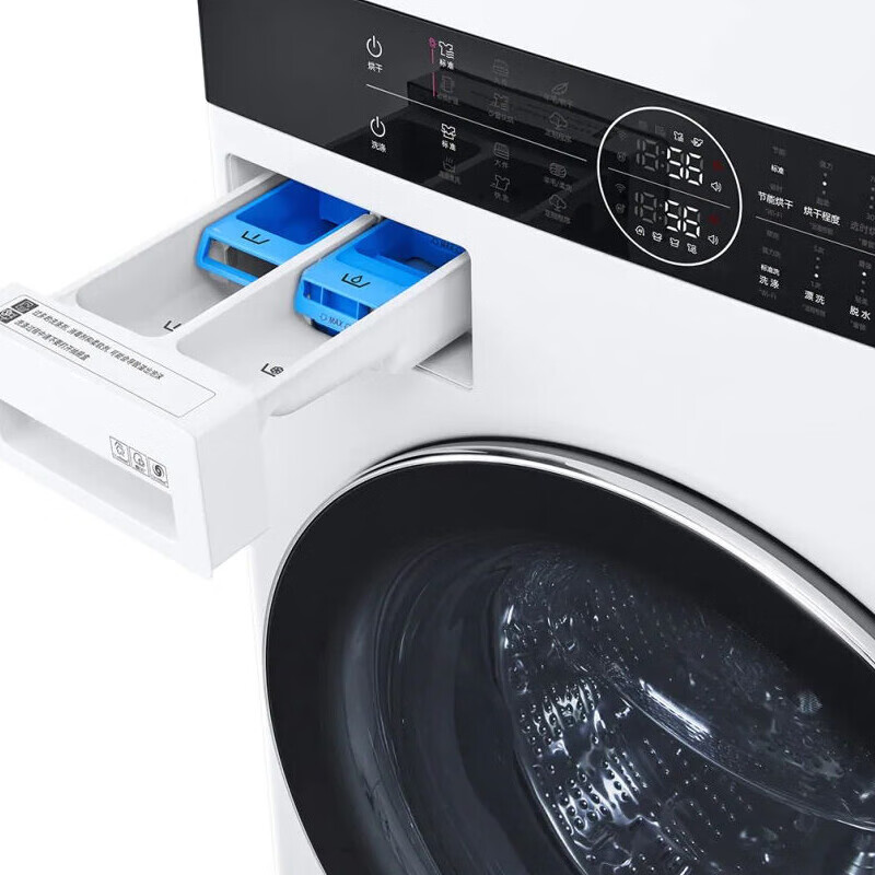 LG FN35WQH大洗烘塔 16KG热泵烘干机+19KG滚筒洗衣机 洗干一体机集成机19KG洗+16KG烘 白色高清大图