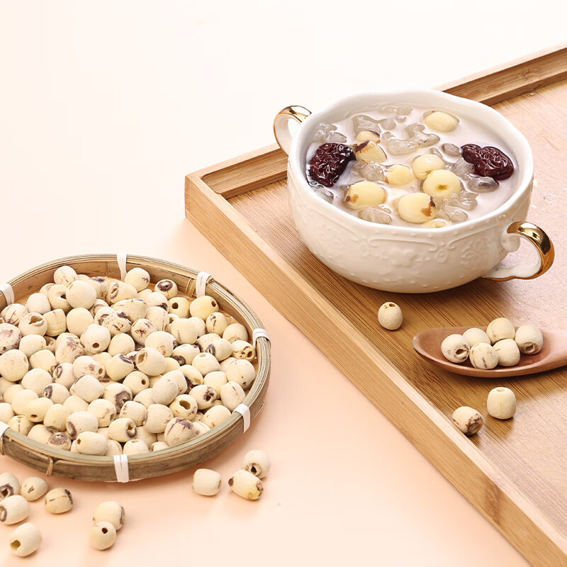 燕之坊 磨皮莲子250g/袋 干货去芯莲特产无芯莲百合银耳莲子羹高清大图