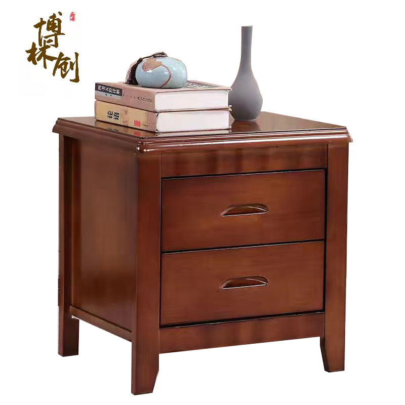 博林创 实木床头柜 01#款 橡木款 /个高清大图