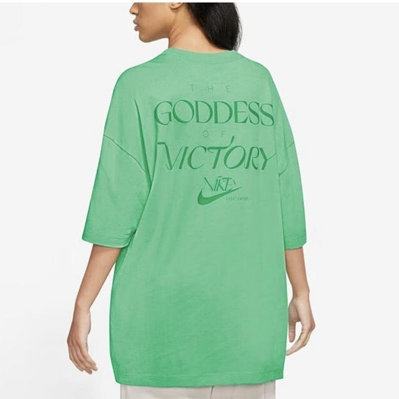 NIKE耐克短袖T恤运动休闲舒适透气针织圆领女装FB8218-363 D
