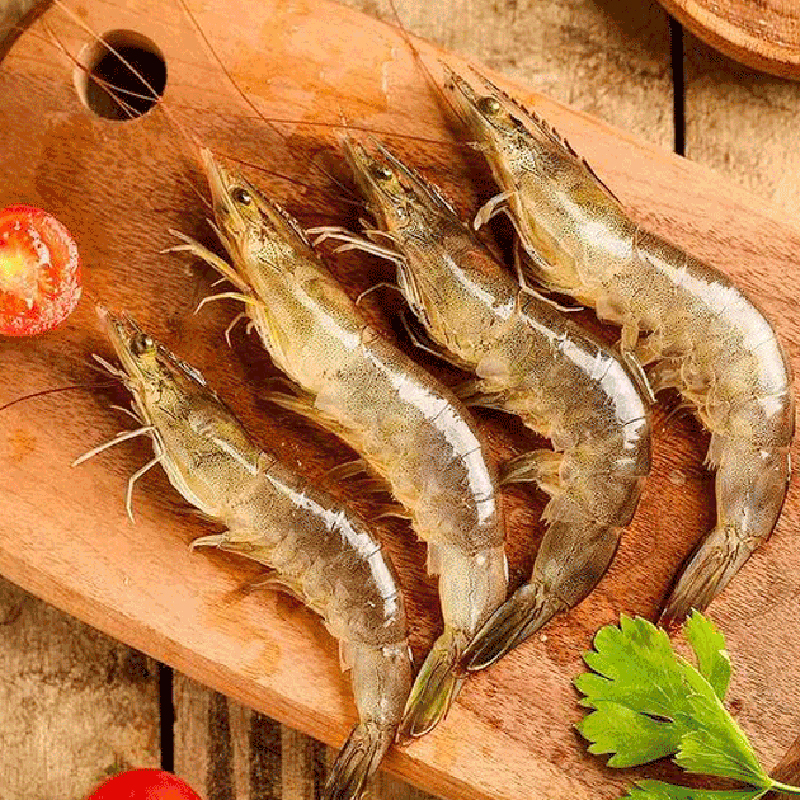 食无竹 冻白虾1.6KG/盒高清大图