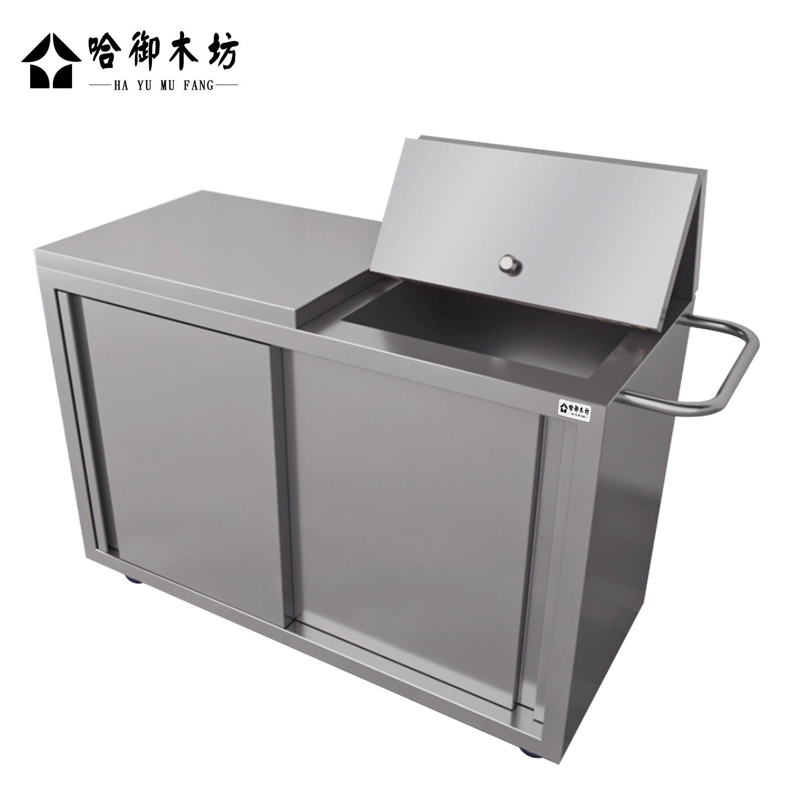 哈御木坊可定制不锈钢工作柜调料柜500*1000*800mm/个高清大图