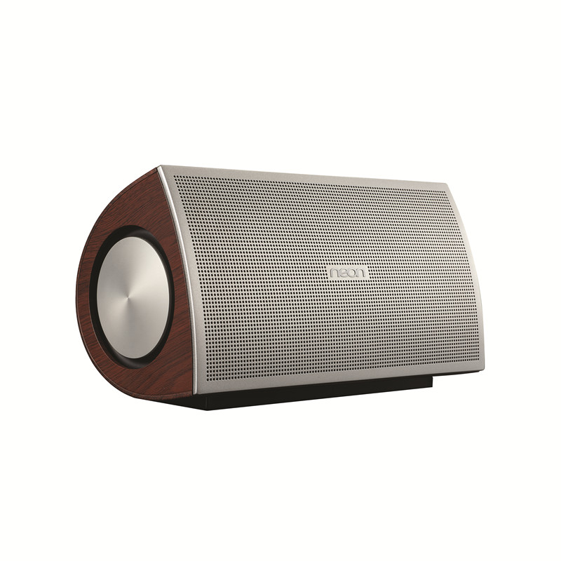 neon丽扬木纹太空铝面板蓝牙音响bts500双侧铝合金强劲低音震荡震膜