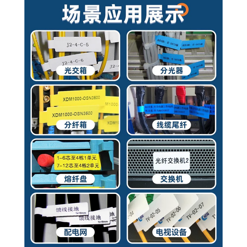 精臣 线缆标签(173)02F移动《25*38+40》100张 B3S/B1机型使用高清大图
