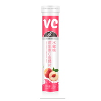 振东 士辉 维生素C泡腾片 VC固体饮料果味维c泡腾片维C水蜜桃味 20片 20片/瓶 水蜜桃味