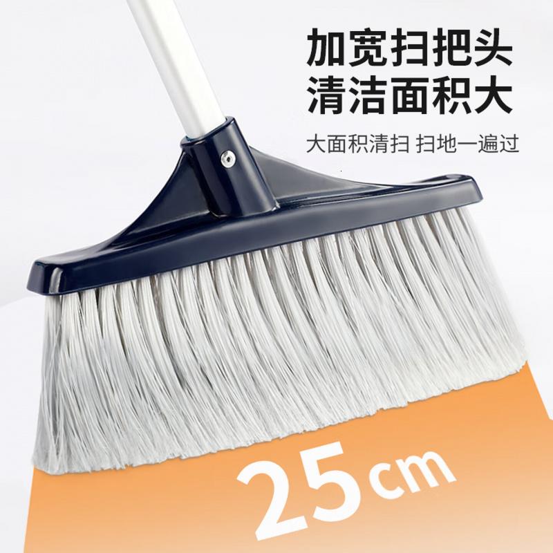 伊司达扫把簸箕套装 家用扫地扫帚2件套金属铁畚斗组合防风梳齿簸箕高清大图