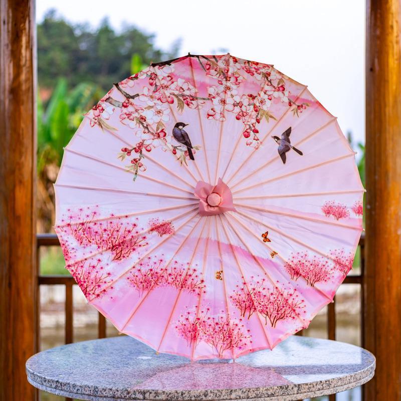 古风绸布伞舞蹈表演道具伞吊顶装饰婚庆摄影花伞中国风旗袍伞