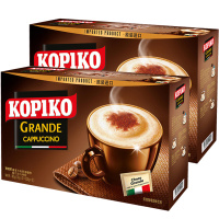 印尼原装进口(KOPIKO)可比可咖啡豪享卡布奇诺速溶咖啡363克X2盒装 速溶咖啡粉24包 可比可咖啡