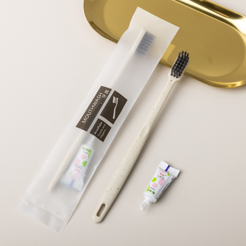 金辰一次性牙刷牙膏套装 酒店洗漱用品家用宾馆民宿盥洗用品100套装高清大图