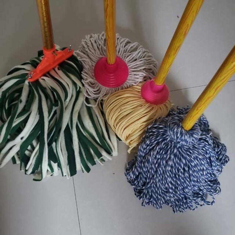圆头加固拖把平板拖把木杆棉线老式家用棉线工厂棉纱瓷砖拖水地拖普通