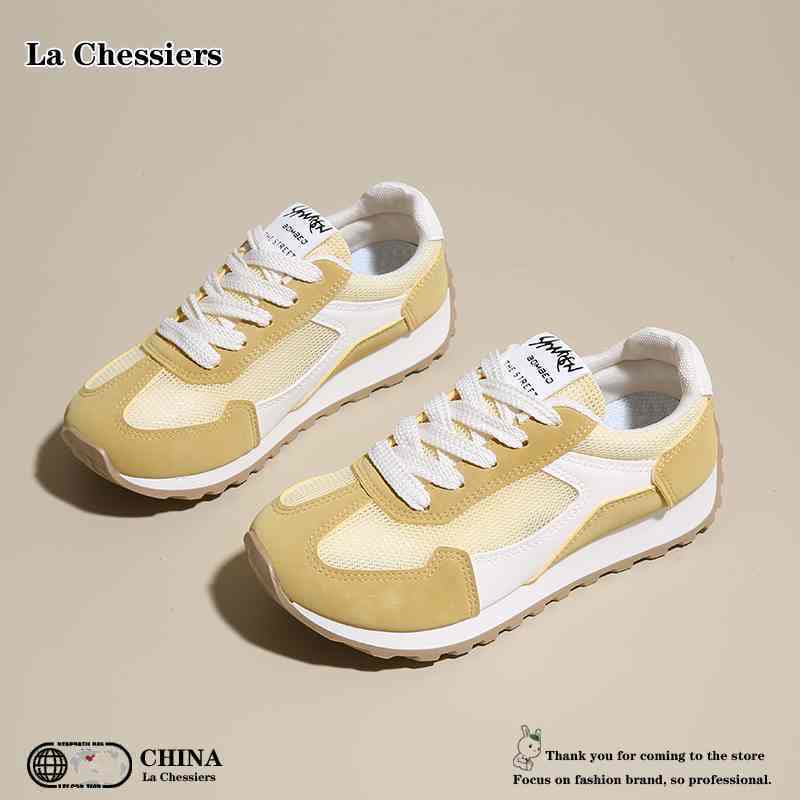 La Chessiers阿甘鞋女新款网面透气经典厚底鞋运动休闲鞋学生百搭板鞋ins潮图片