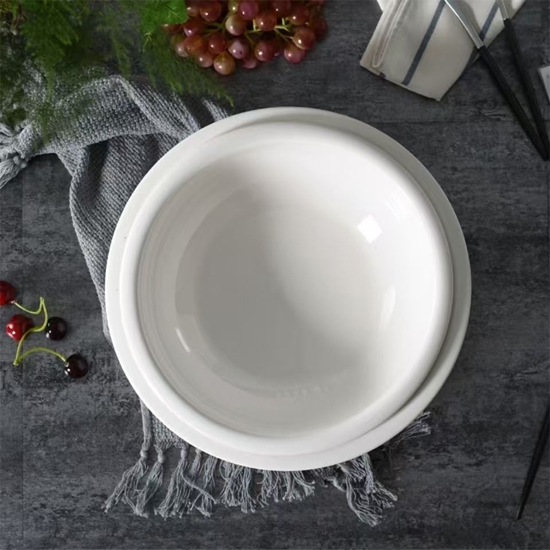 炯毅 大面碗酸菜鱼盆加厚仿瓷大汤碗饭店汤盆水煮鱼碗 汤碗 10寸 25cm*8.5cm 个高清大图