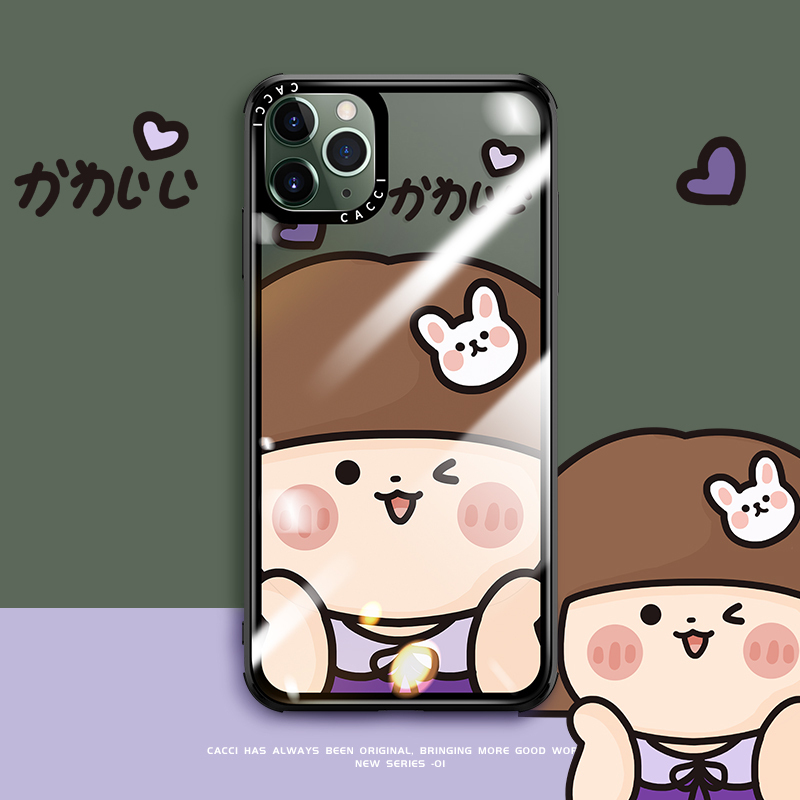 卡绮苹果11手机壳iPhonex透明se2潮8plu可爱xr高档7玻璃