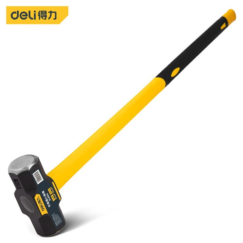 得力(deli)纤维柄八角锤 铁锤装修锤子榔头