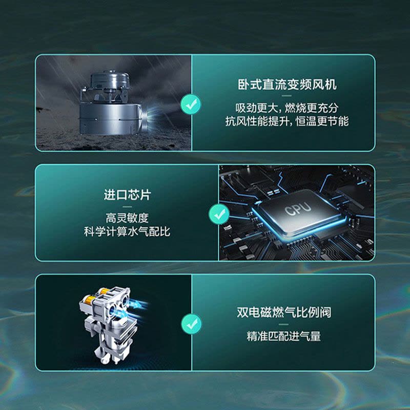 海尔(Haier) 燃气热水器双增压零冷水冷凝式一级能效 家用恒温 零冷水JSLQ27-16ECO-R3U1图片