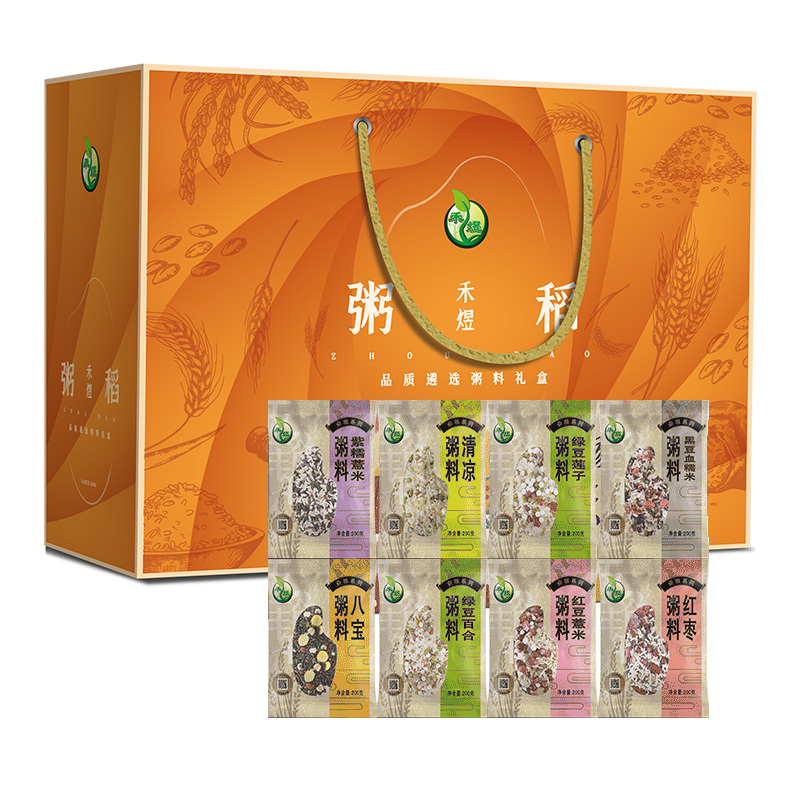 禾煜禾家粥稻礼盒1600g视频