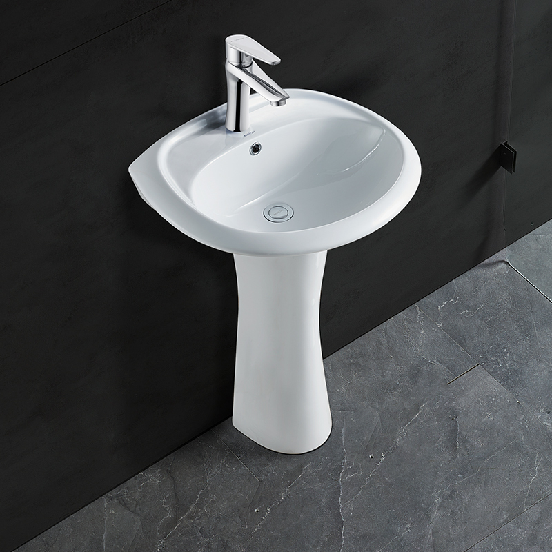 箭牌卫浴立柱式阳台洗脸盆陶瓷卫生间小户型落地式洗手盆简易洗手台