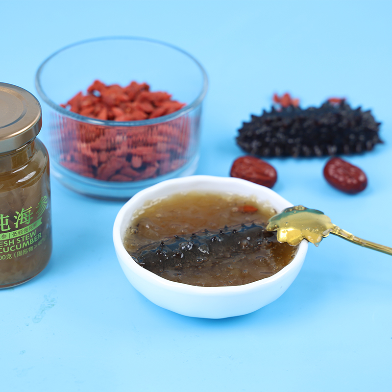星龙港 鲜炖海参（开盖即食） 800g(100g*8瓶)高清大图