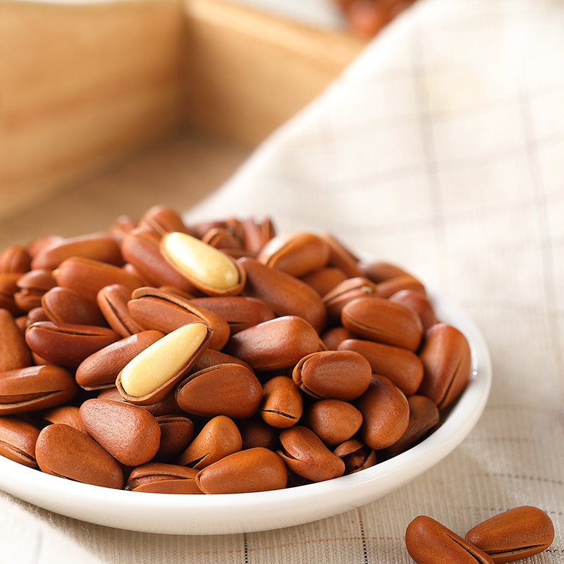 [领卷99-60]刻凡东北开口松子60g/袋装坚果炒货手剥松籽干果零食小吃高清大图