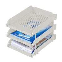 齐心 B2068 文件盘(三层)灰