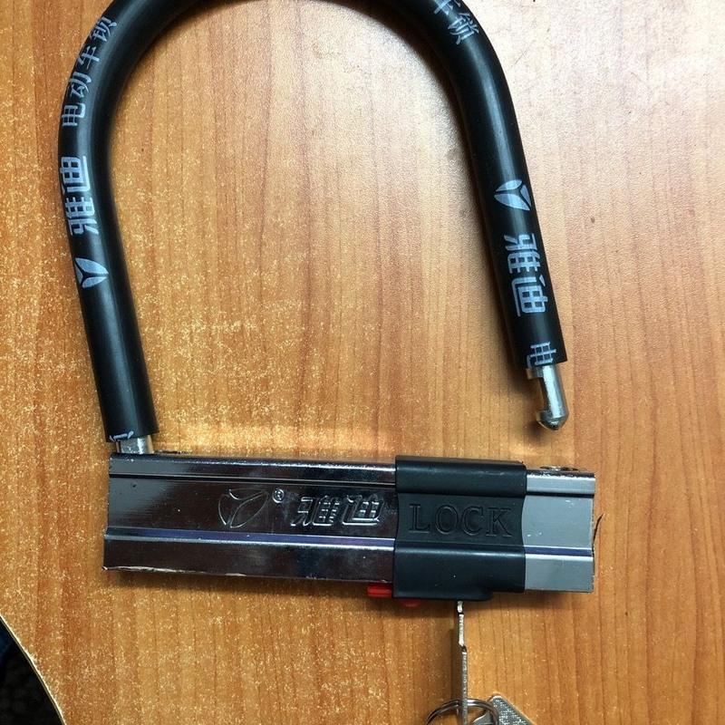 雅迪电动车防盗锁具摩托车锁电瓶车锁抗液压剪锁具U型车锁Y80