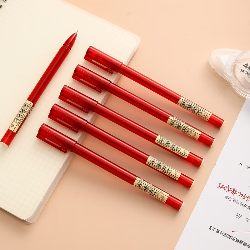晨光(M&G)优品拔盖中性笔AGPA1701红0.5高清大图