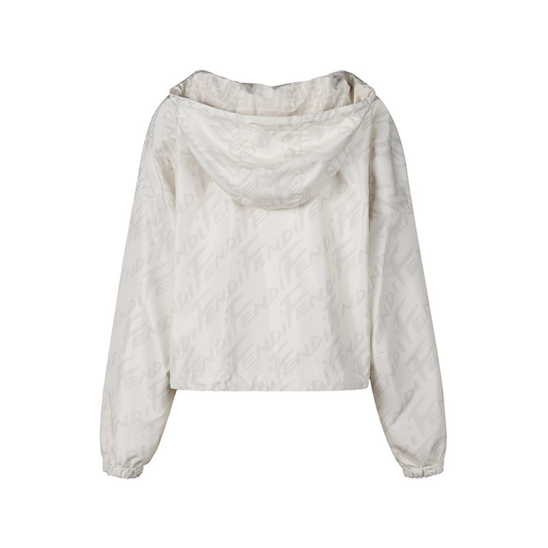 芬迪fendi女士双面两穿宽松版连帽风衣夹克外套fan077ago8