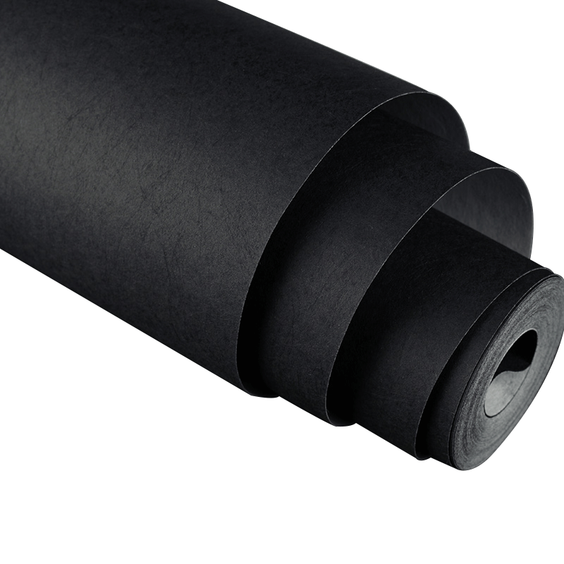 奥斯龙无纺布纯黑色壁纸亚光蚕丝长纤墙纸简约素色客厅卧室电视墙