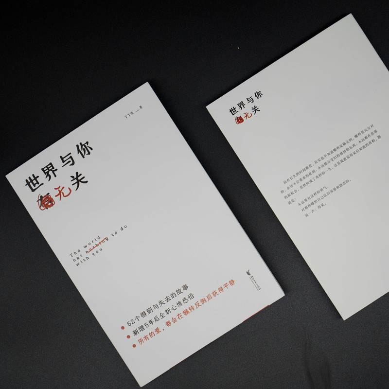 [正版]世界与你无关 丁丁张 52个得到与失去的故事情感故事 青春文学 女性读物 文化出品高清大图