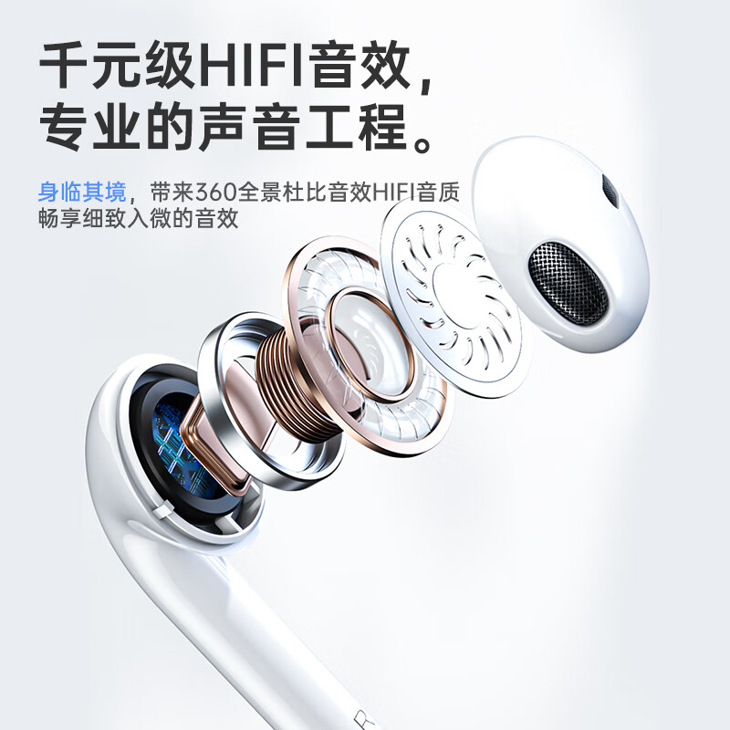 果元素 二代蓝牙耳机 智能降噪运动耳机 GE2高清大图