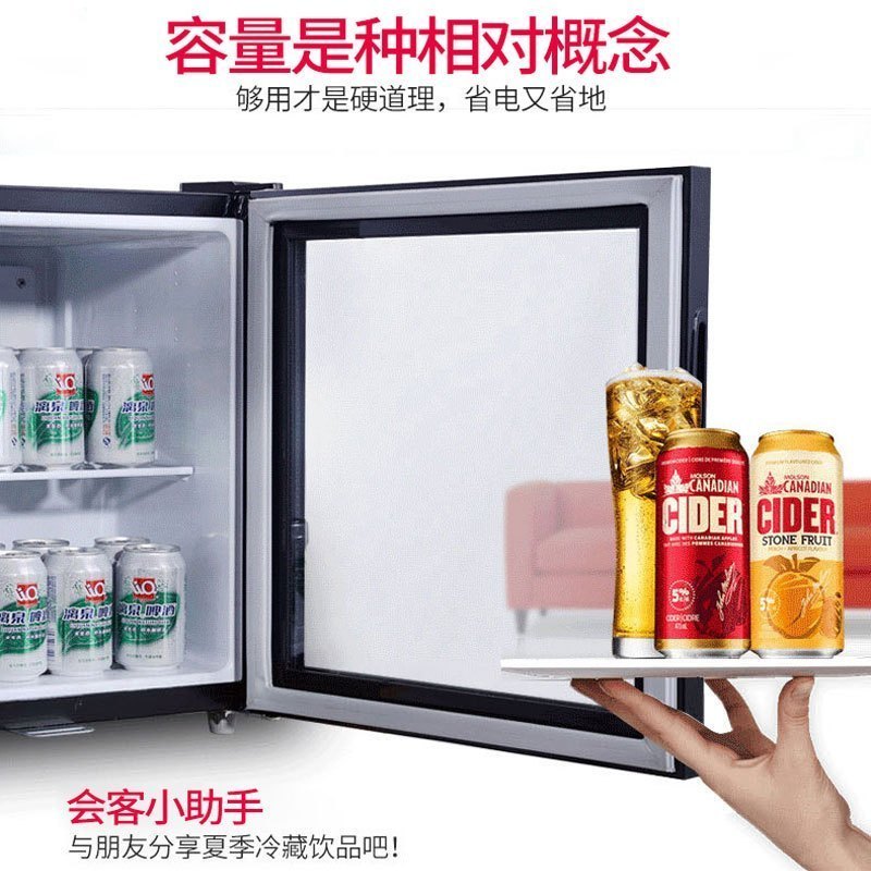 乐创(lecon) LC-SC-50 商用食品留样柜50L饮料冷柜 台式家用商用冷藏保鲜展示柜