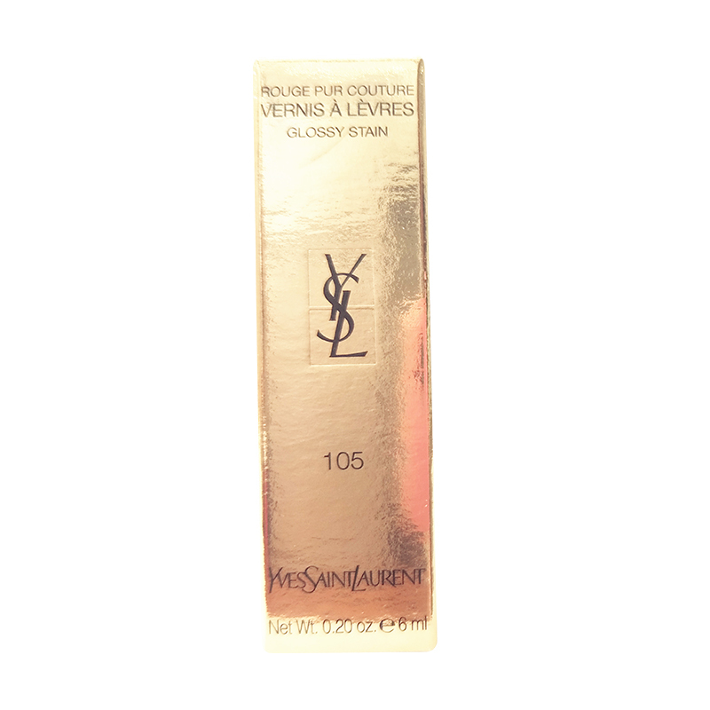 圣罗兰(YSL)纯色唇釉6ml 105#女王 叛逆裸唇 镜面唇釉唇蜜唇彩 持久保湿滋润
