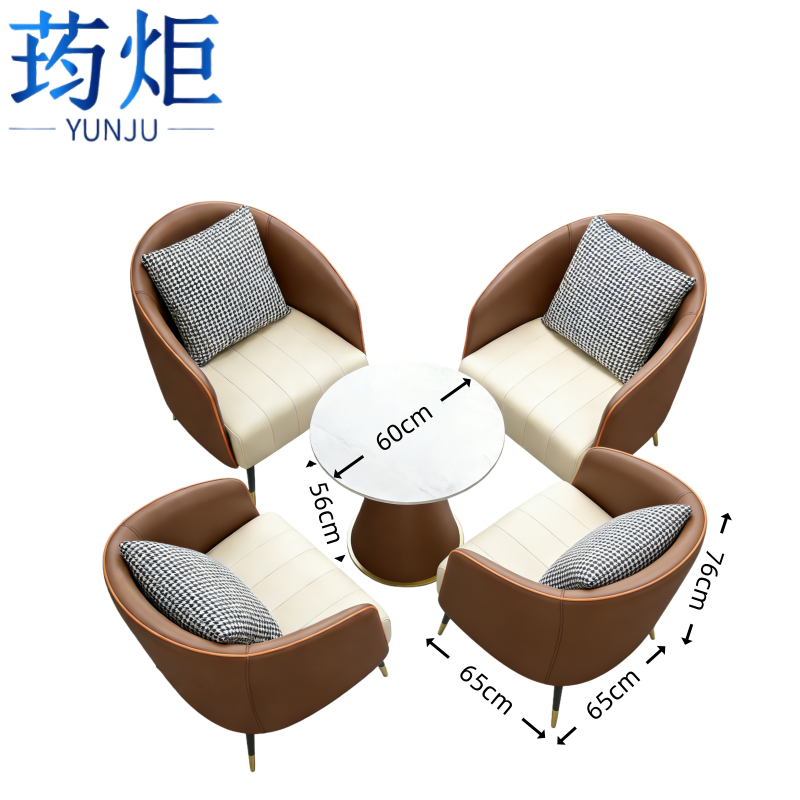 荺炬洽谈沙发一桌二椅组高清大图