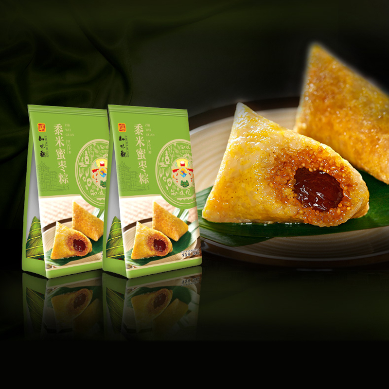 知味观黍米蜜枣粽子140g*4只 知味观端午嘉兴口味粽子 真空早餐方便速食