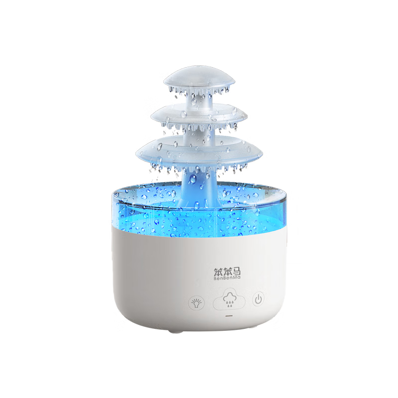 笨笨马加湿器香薰家用静音雾化器办公桌面学生宿舍床头便携式氛围夜灯高颜值可爱生日礼物女生BX02 乳白色高清大图