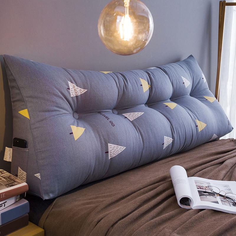 床头靠垫大靠背双人床上榻榻米床头板软包靠背垫三角护腰靠枕简约_25_713_573 长180x厚20x高50cm【6扣】 圣诞树