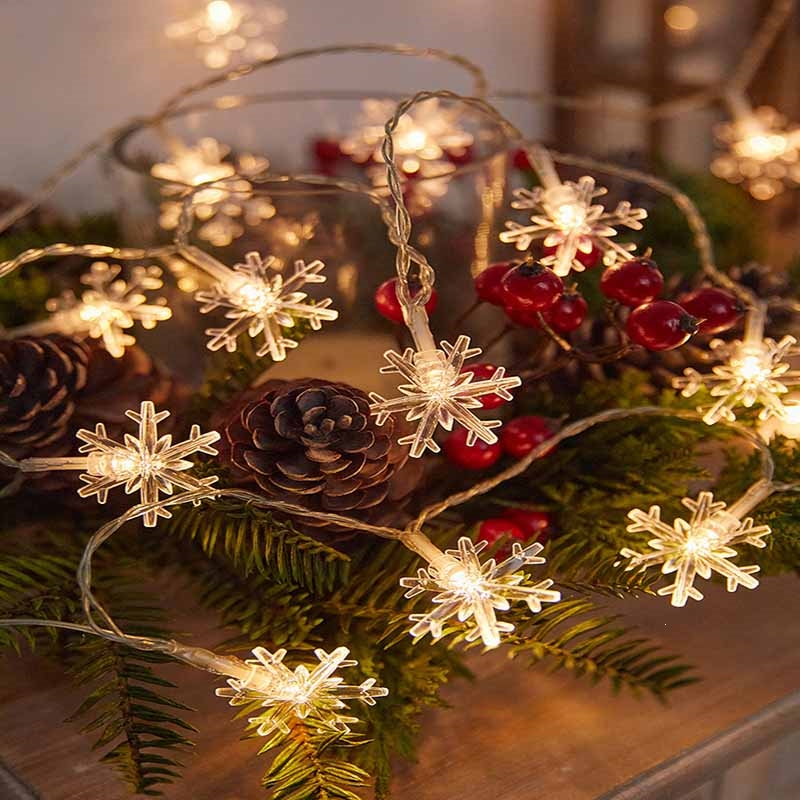 阿斯卡利ascari圣诞节装饰led星星灯小彩灯闪灯串灯满天星雪花灯串