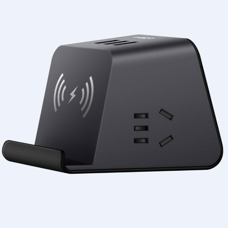 爱国者 无线充 USB 多功能家用电源插座 M0230Q 白色