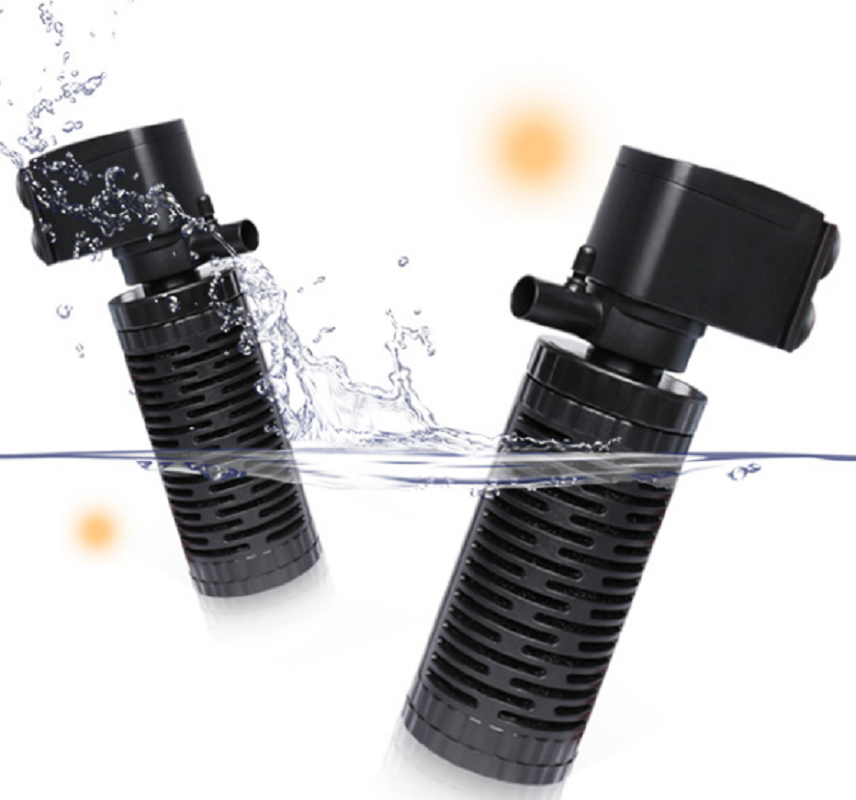 小鱼缸过滤器加氧泵三合一循环加氧泵抽水小型增氧泵高清大图