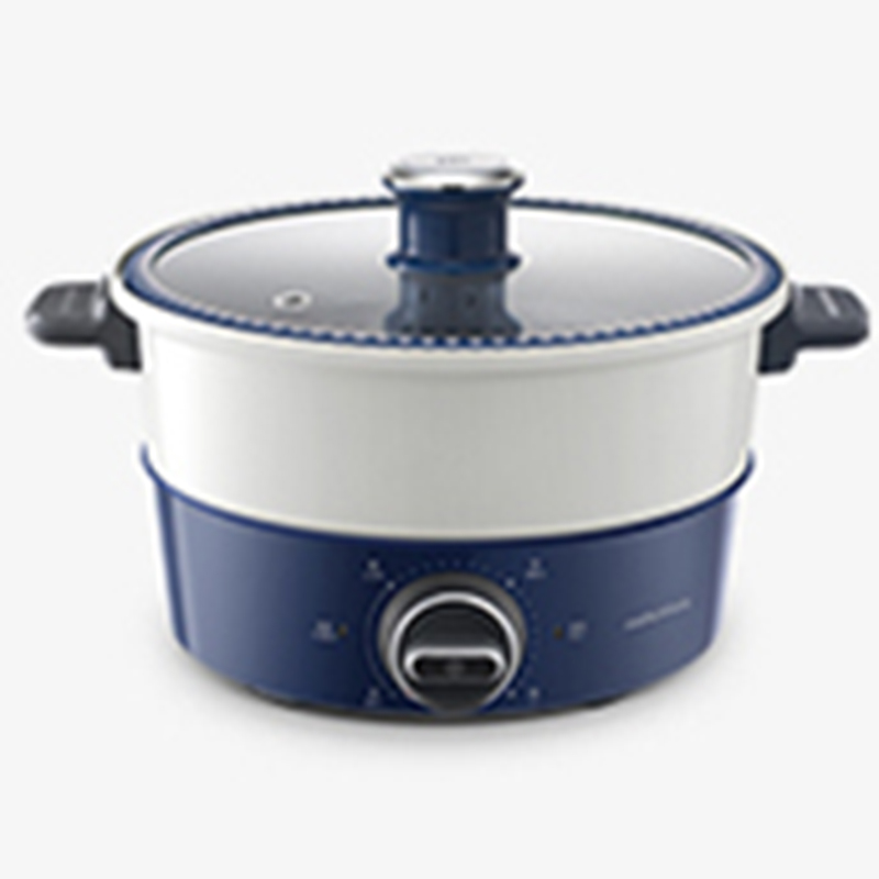 摩飞电器 多功能锅 家用电火锅料理锅鸳鸯锅电煮锅热锅可升降 4升容量 火锅锅 MR9090 地中海蓝标配