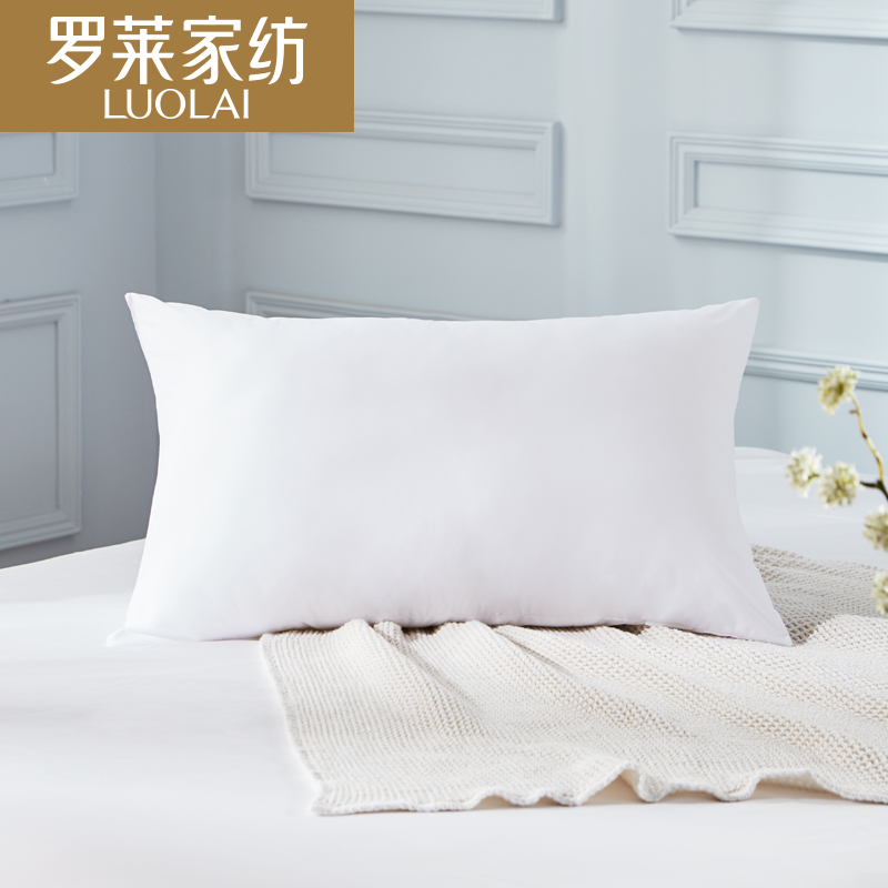 罗莱家纺床上用品春夏单人枕头透气助眠纤维枕芯舒柔蓬蓬枕[面料花型随机]