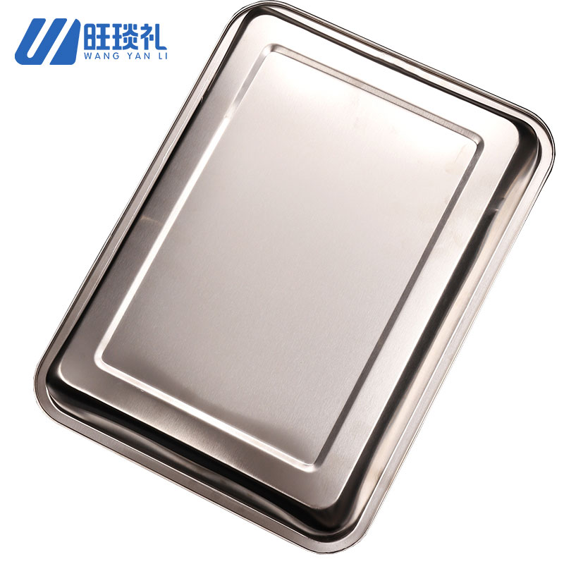 旺琰礼不锈钢方盘 350*500*40mm/个高清大图