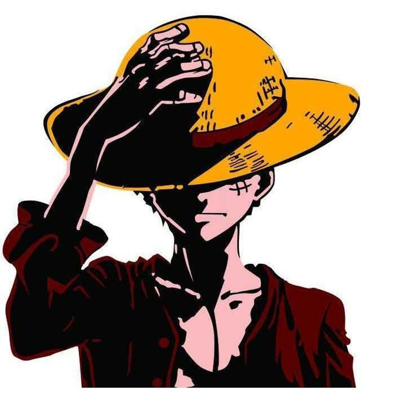 海贼王路飞汽车贴纸遮挡划痕个性拉花车身贴动漫改装贴纸卡通拉花戴